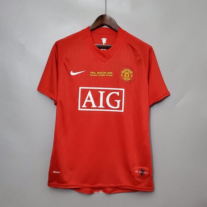Retro Manchester Home Football Jersey 2007/2008 - Image 2