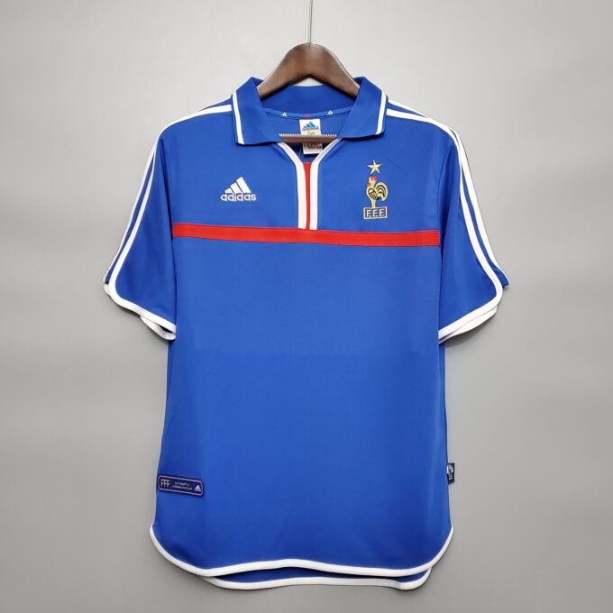 Retro Francia Home Football Jersey 2000 - Image 2