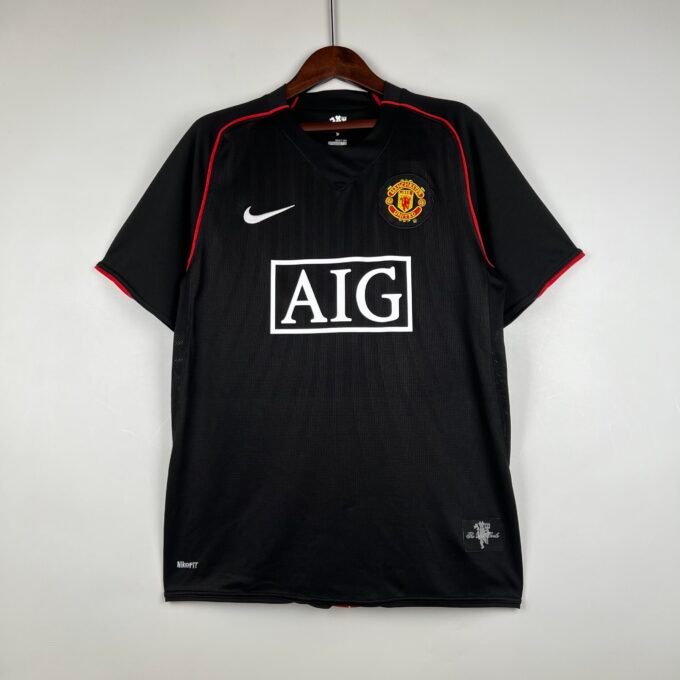 Retro Manchester United 07/08 Black | Official Football Jersey - Image 2